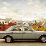 Bok mercedesa 200 w123 auta do ślubu Białystok
